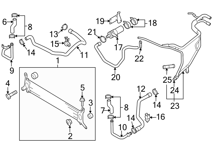 Volkswagen Touareg Radiator Mount Bolt. 3.0 LITER, AUXILIARY. 5.0 LITER ...