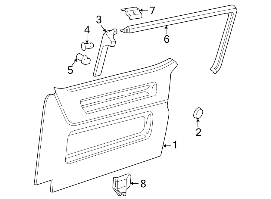 Volkswagen EuroVan Sliding Door Trim Panel Clip. Trim clip - 443867299 ...