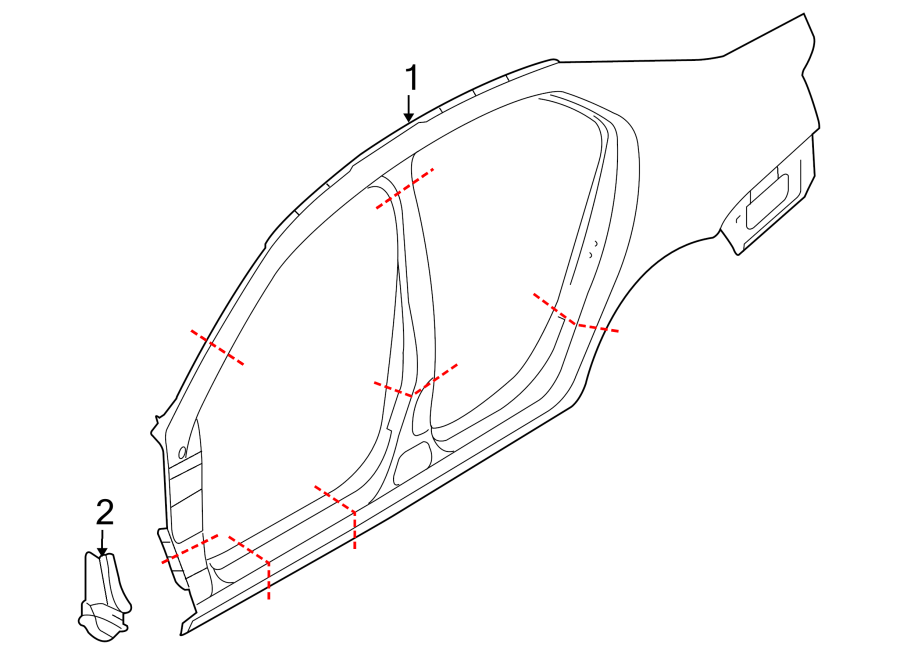 Volkswagen Jetta GLI Fender Filler Panel. SEDAN. Sedan/Wagon, SEDAN ...