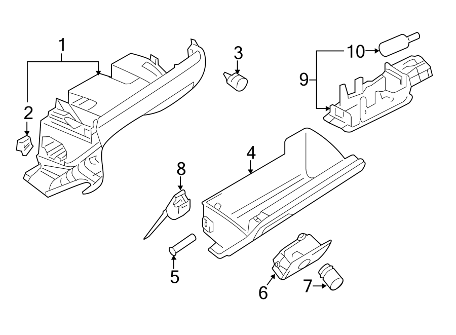 Volkswagen Jetta Hybrid Box. Glove. Door. Ceramic. Glove Box Door ...